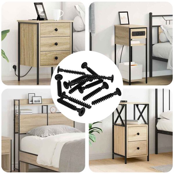 vidaXL Hylkisheftuskr&uacute;fa 5143 pcs Svartur J&aacute;rn