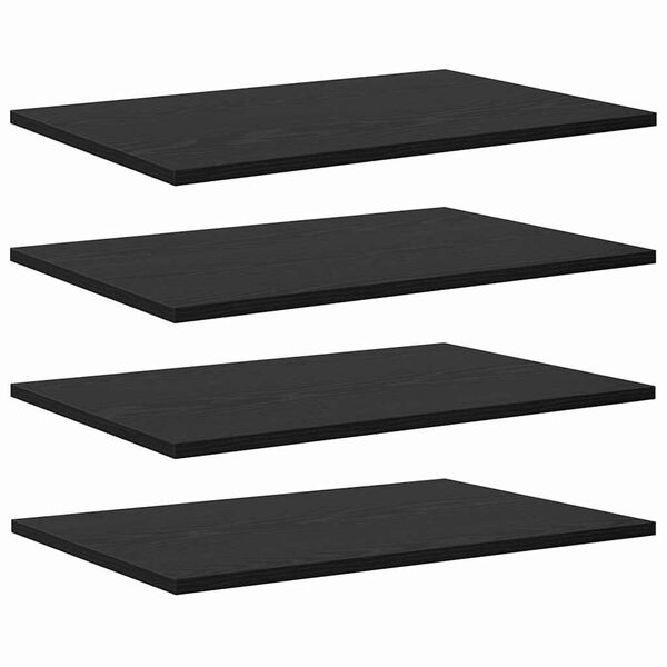 vidaXL B&oacute;kask&aacute;pabretti 4 pcs Svart 60 x 40 x 1,5 cm Samsettur vi&eth;ur