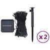 vidaXL Sólarorkuknúnar Seríur 2 stk. 2x200 LED Litríkar Inni Úti