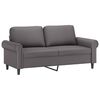 vidaXL 2-S&aelig;ta S&oacute;fi Gr&aacute;r 140 cm Gervile&eth;ur