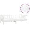 vidaXL Svefns&oacute;fi me&eth; D&yacute;nu 90x200 cm Hv&iacute;t Gegnheil Fura