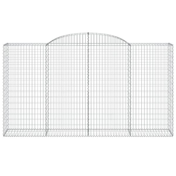 vidaXL Bogadregnir Grj&oacute;tkassar 5 stk. 300x50x160/180 cm Sinkh&uacute;&eth;a&eth; J&aacute;rn