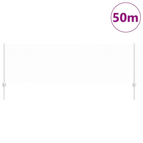 vidaXL Gir&eth;ing me&eth; p&oacute;st Silfur 0,8 x 50 m St&aacute;l