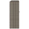 vidaXL Geymsluskápur með geymslu Grár 100 x 36 x 102 cm Rattan