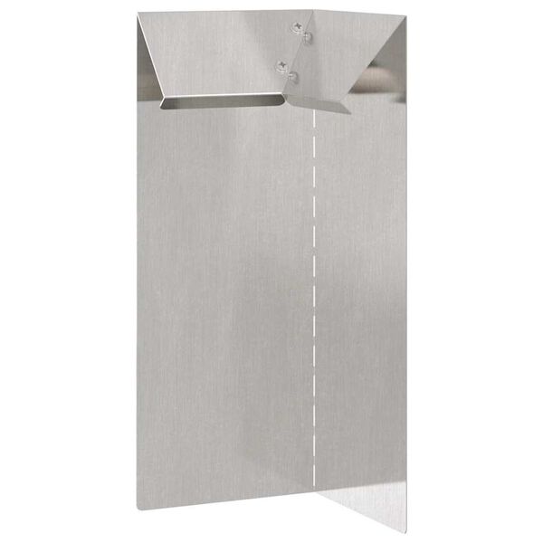 vidaXL Sniglafence Silfur 10 x 10 x 25 cm Ryðfrítt Stál