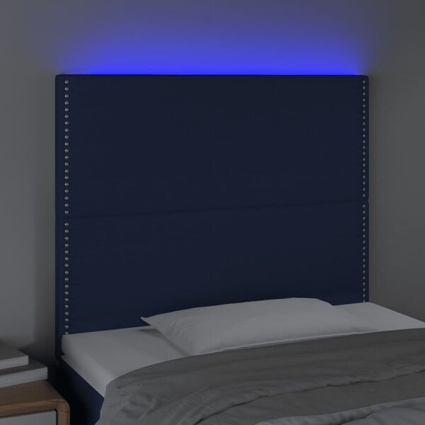 vidaXL LED h&ouml;fu&eth;gafl Bl&aacute;tt 90x5x118/128 cm Efni