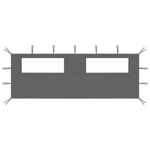 vidaXL Gar&eth;sk&aacute;lahli&eth;arveggur me&eth; Gluggum 6x2 m Reykgr&aacute;r