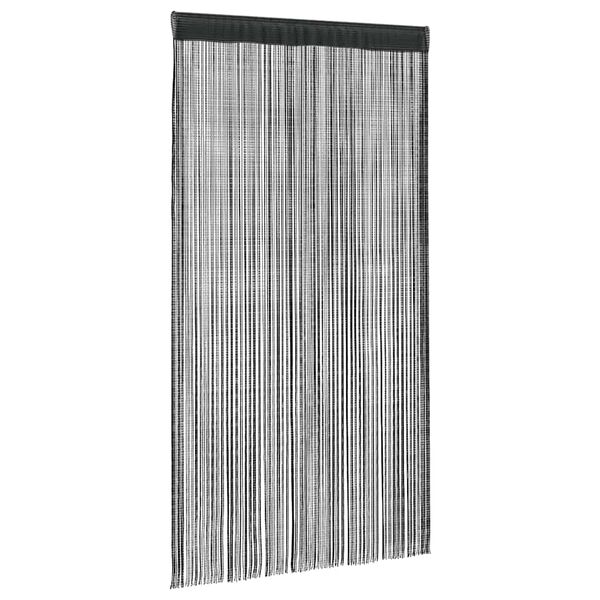 vidaXL Strengjagardínur 2 stk. 100x250 cm Svartar
