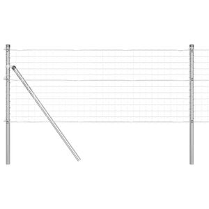 vidaXL Gir&eth;ing me&eth; p&oacute;st Silfur 0,4 x 10 m St&aacute;l og PVC