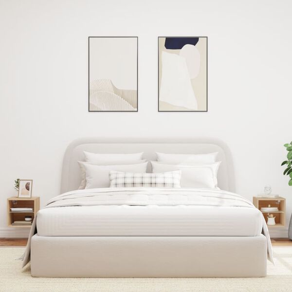 vidaXL Sj&oacute;nvarpssk&aacute;par me&eth; LED Lj&oacute;sum 2 stk. Sonoma eik 30x28,5x30 cm