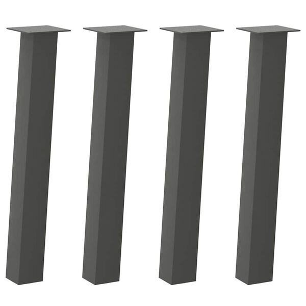 vidaXL bor&eth;f&aelig;tur, 4 stk., antras&iacute;t, 72 cm, st&aacute;l