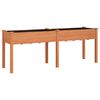 vidaXL Gr&oacute;&eth;urker me&eth; F&oacute;&eth;ri br&uacute;nt 203x53x76 cm Gegnheill &THORN;inur