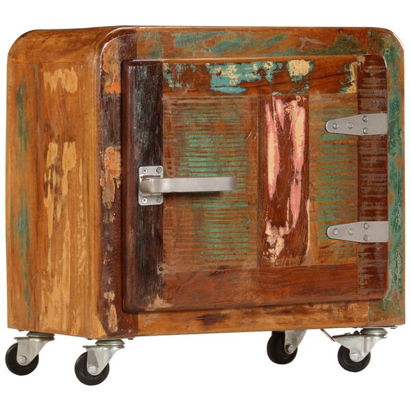 vidaXL Náttborð 50x30x50 cm Gegnheill Endurnýttur Viður