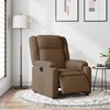 vidaXL Electric Recliner st&oacute;ll Br&uacute;nt efni