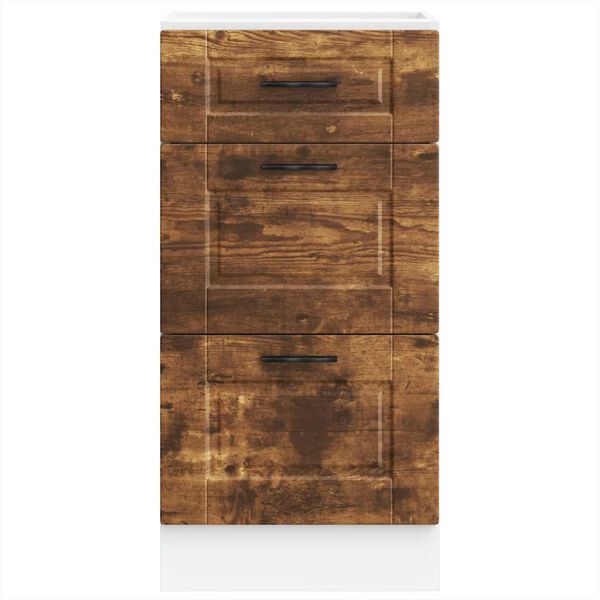 vidaXL Eldh&uacute;sundirsk&aacute;pur Porto Reyklitu&eth; Eikarlitur Samsettur Vi&eth;ur