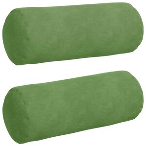 vidaXL Bolster P&uacute;&eth;ar 2 pcs L&eacute;tt gr&aelig;nn &Oslash; 15 x 40 cm Korduroy efni