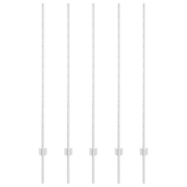 vidaXL Gir&eth;ingarp&oacute;stur 5 pcs Silfur 140 cm St&aacute;l