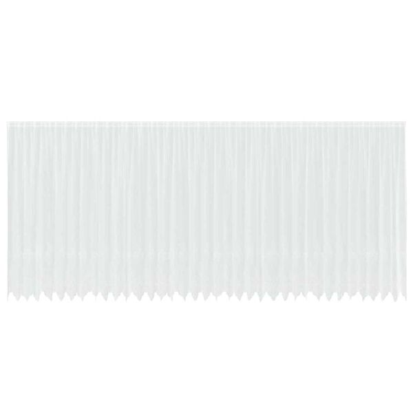 vidaXL Garnogard&iacute;na me&eth; gluggatj&ouml;ldum Bl&oacute;m Hv&iacute;tt 240x900cm P&oacute;l&yacute;ester