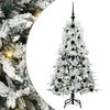 vidaXL Gervi hengdu j&oacute;latr&eacute; me&eth; 150 LED Hv&iacute;tt 120 cm PE og PVC