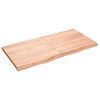 vidaXL Vegghilla Lj&oacute;sbr&uacute;n 120x60x(2-4) cm Me&eth;h&ouml;ndlu&eth; Gegnheil Eik