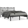 vidaXL R&uacute;mgrind &uacute;r M&aacute;lmi &aacute;n D&yacute;nu me&eth; H&ouml;f&eth;agafli Sv&ouml;rt 135x190 cm