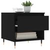 vidaXL Sófaborð Svartur 50x46x50 cm Samsettur Viður