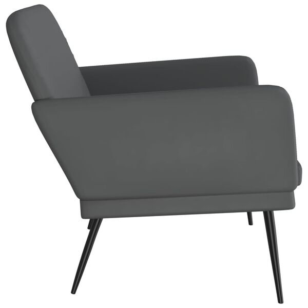 vidaXL Bekkur Grár 107x80x81 cm Gervi leður