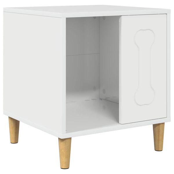 vidaXL Hundah&uacute;s Glansandi Hv&iacute;tur 44 x 42 x 49 cm Samsettur vi&eth;ur