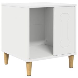 vidaXL Hundah&uacute;s Hv&iacute;tt 44 x 42 x 49 cm Samsettur vi&eth;ur