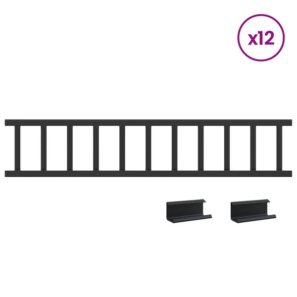vidaXL &THORN;aksskj&ouml;ldur fyrir snj&oacute; 1200 x 2,5 x 20 cm St&aacute;l