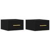 vidaXL Noat&ouml;flu sk&aacute;pur Vegghengt 2 pcs Svartur Eik 35 x 35 x 20 cm