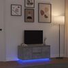 vidaXL Sjónvarpsskápur með LED-ljósum Steypugrár 100x41x50 cm