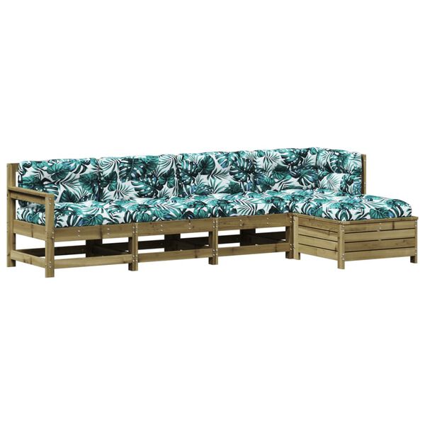 vidaXL 5 Parta Gar&eth;s&oacute;fasett me&eth; Sessum Gagnvarin Fura