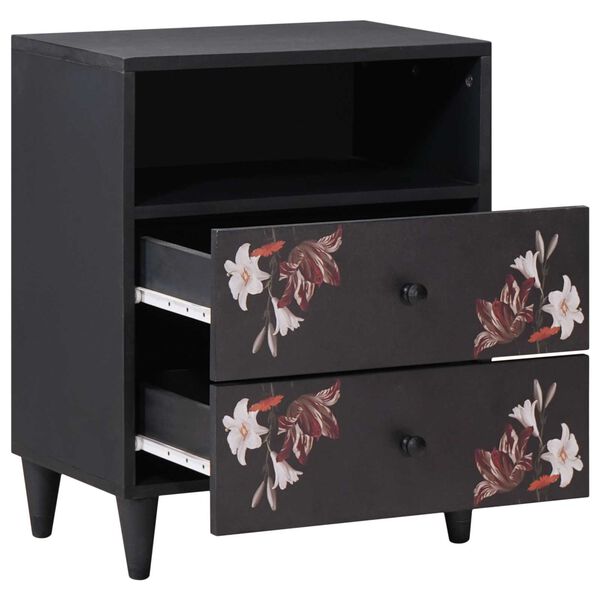 vidaXL N&aacute;ttbor&eth; me&eth; sk&uacute;ffu Marglitur 50 x 33 x 60 cm Hart mang&oacute;tr&eacute;