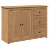 vidaXL skenkur me&eth; sk&uacute;ffum PANAMA 112x40x80 cm Gegnheil Fura