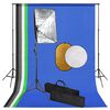 vidaXL Lj&oacute;smyndunarb&uacute;na&eth;ur Softbox Lj&oacute;s, Bakgrunnur og Endurkastari