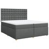 vidaXL H&oacute;lfa&eth; Springr&uacute;m me&eth; D&yacute;nu D&ouml;kkgr&aacute;tt 200x200 cm Efni