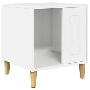 vidaXL Hundah&uacute;s Glansandi Hv&iacute;tur 44 x 42 x 49 cm Samsettur vi&eth;ur