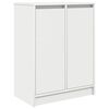 vidaXL Skenkur Hv&iacute;tur 57x34x76 cm Samsettur Vi&eth;ur