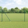 vidaXL Gir&eth;ingarp&oacute;stur Gr&aelig;nn 50 x 1,6 m (13 mm net) St&aacute;l og PVC