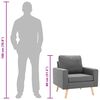 vidaXL Hægindastóll Ljósgrátt Áklæði