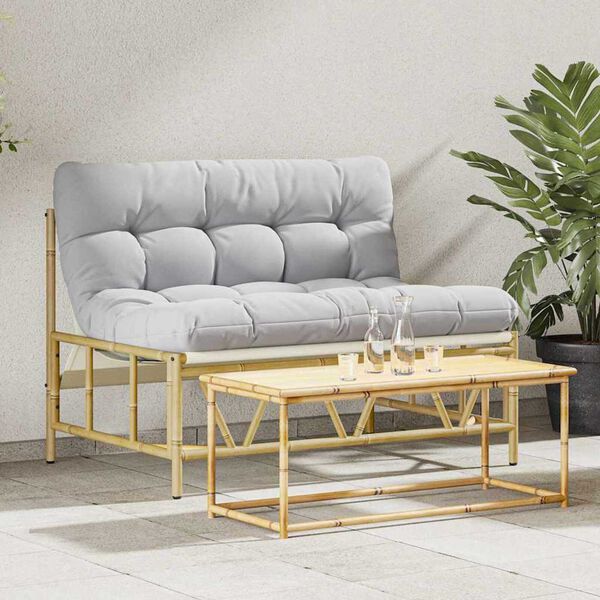 vidaXL Garðbekkur Ljósgrátt 110 x 75 x 71 cm Stál