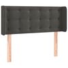 vidaXL H&ouml;f&eth;agafl me&eth; Eyrum 103x16x78/88 cm D&ouml;kkgr&aacute;tt Flauel