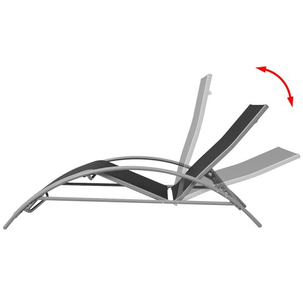 vidaXL S&oacute;lbekkur &Aacute;l Svartur