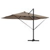 vidaXL Cantilever Roma Parasol Mógrár og svartur 352 x 251 x 265 cm