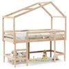 vidaXL Kojugrind me&eth; Stiga og &thorn;aki &aacute;n D&yacute;nu 90x190 cm