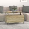 vidaXL S&oacute;fabor&eth; Sonoma Eikarlitur 90x44,5x45 cm Samsettur Vi&eth;ur