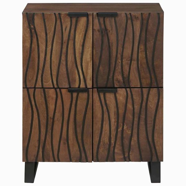 vidaXL Mi&eth;jageymsluk&aacute;p og hillur Br&uacute;nn 60 x 33.5 x 75 cm