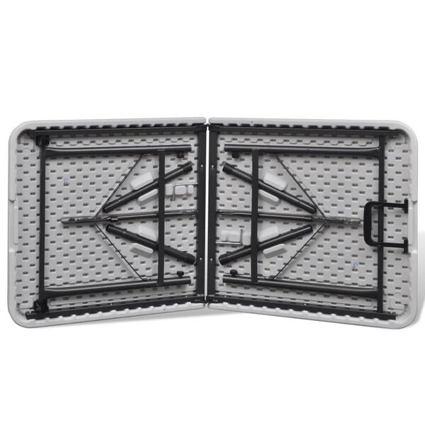 Samanleggjanlegt Gar&eth;bor&eth; 122 cm HDPE Hv&iacute;tt