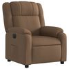 vidaXL Electric Recliner st&oacute;ll Br&uacute;nt efni